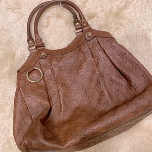 Gucci brown Guccissima Leather Medium Sukey Tote